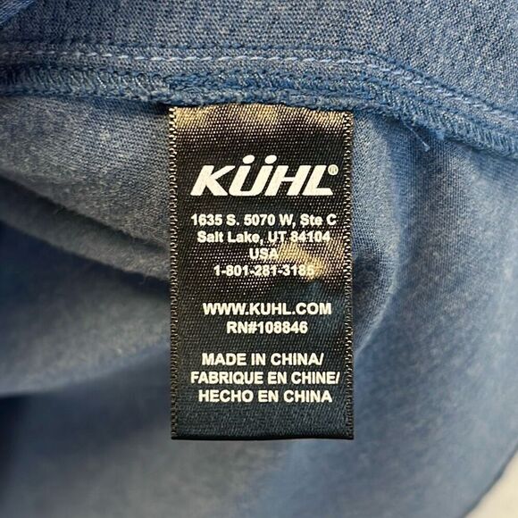 KUHL Shirt Women's Small Blue Roll Tab Long Sleeve Button Up Collared Hiking - Picture 9 of 14
